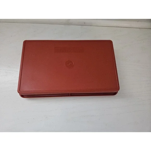 Vintage Tupperware Rectangle Container 794-7 Burnt Orange NO LID - Picture 3 of 6